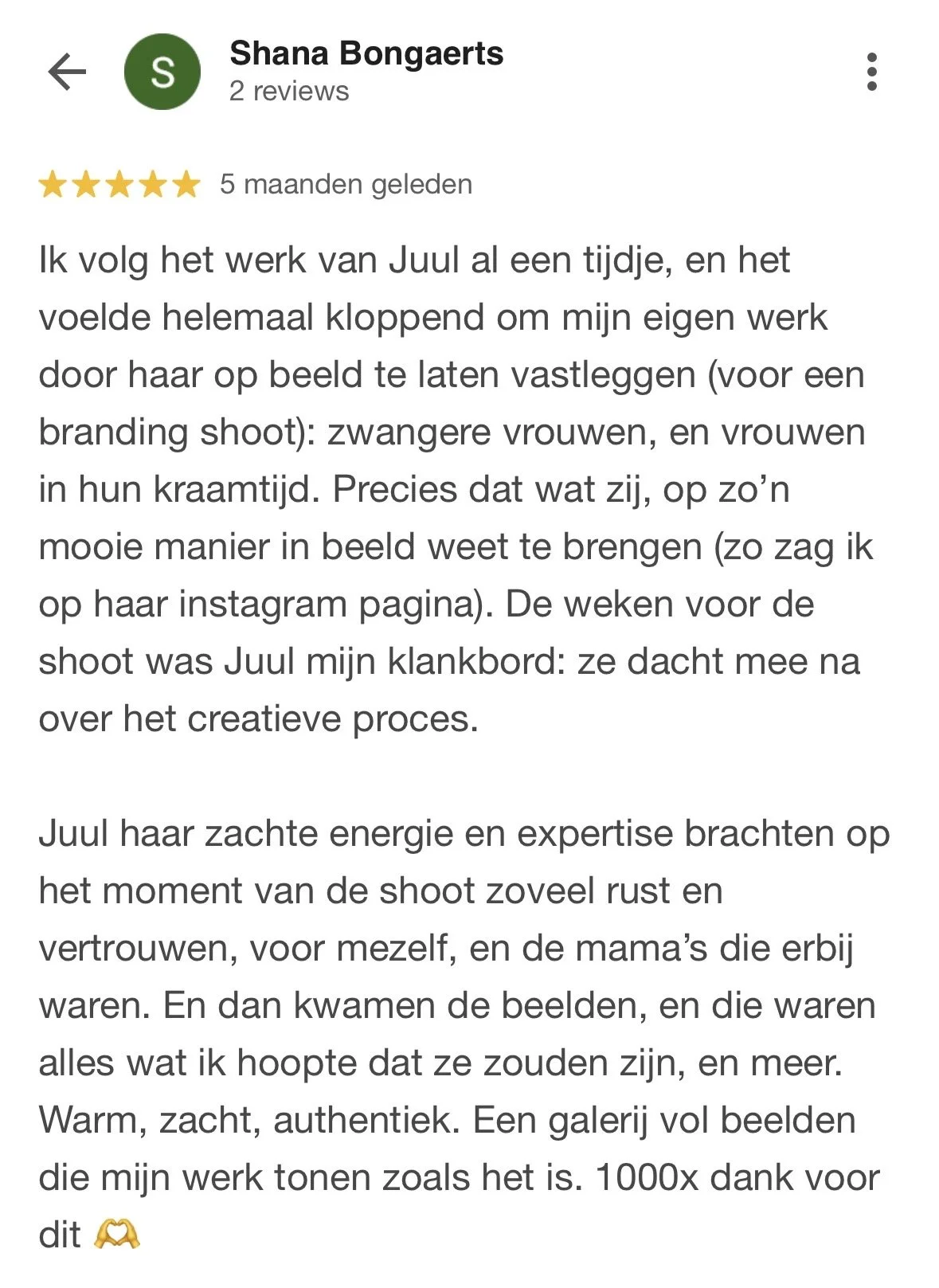 Review over Motherhood fotograaf Juul van Wandelen