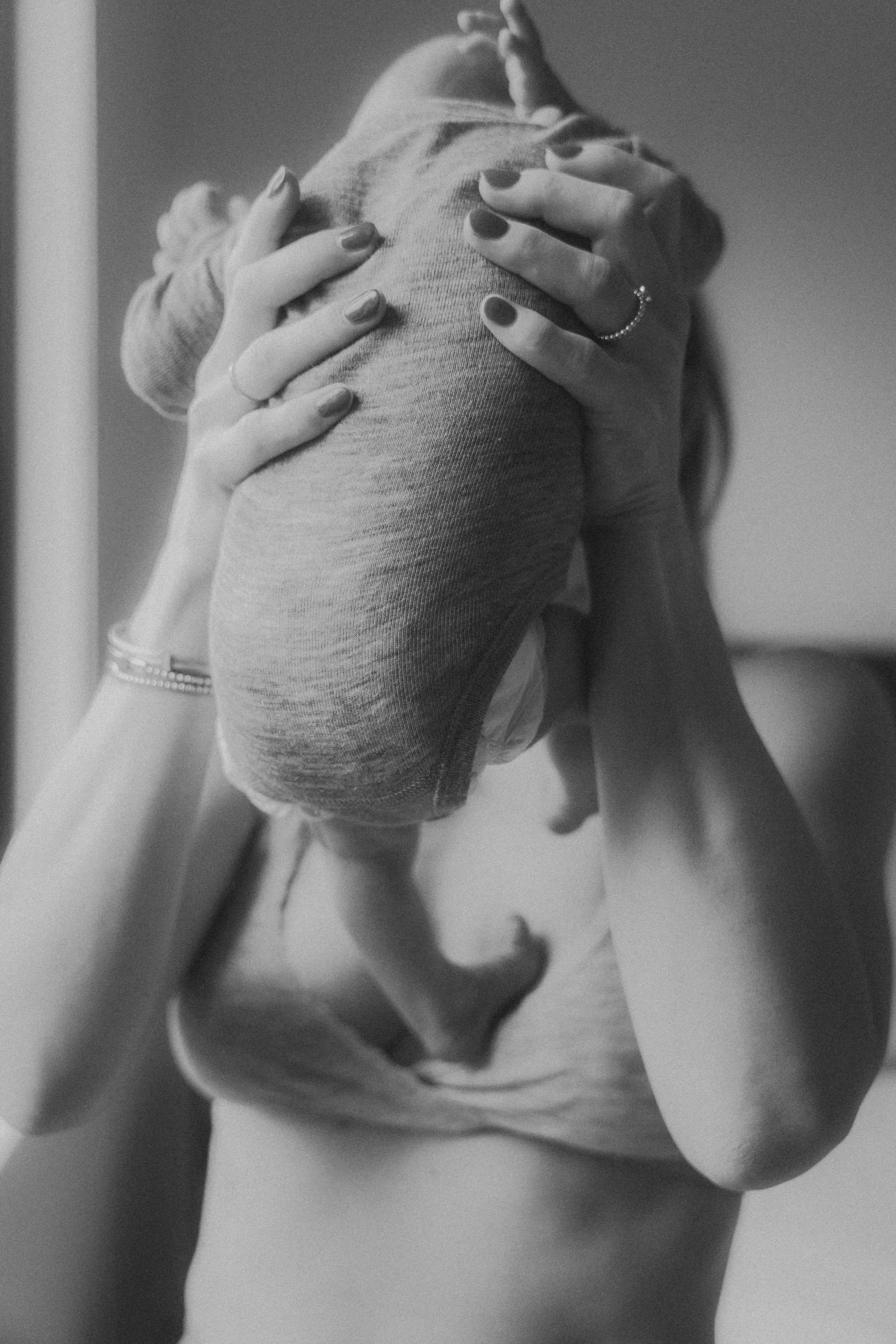 Kraamtijd foto van mama met baby