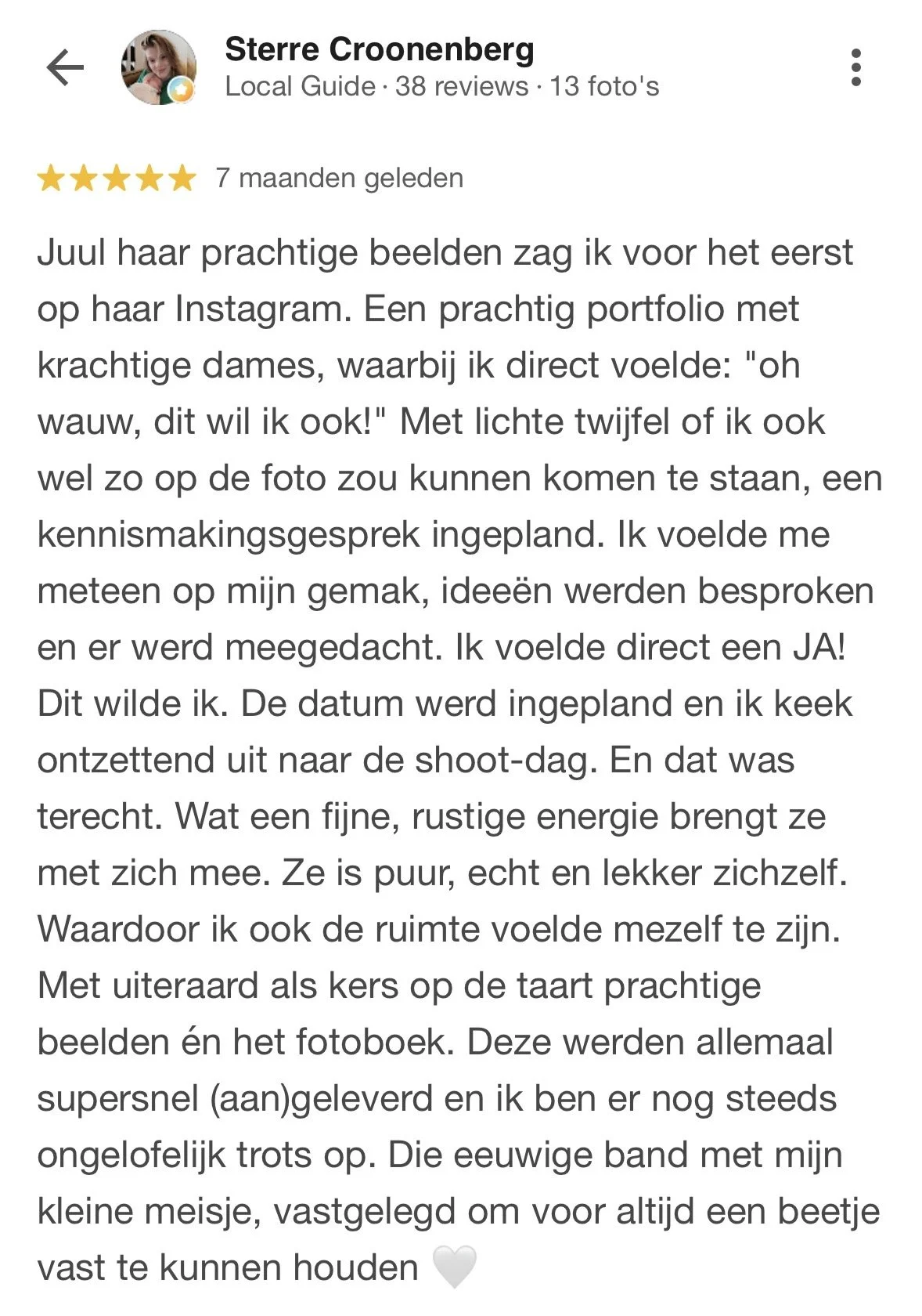 Review over Juul van Wandelen, Motherhood fotograaf