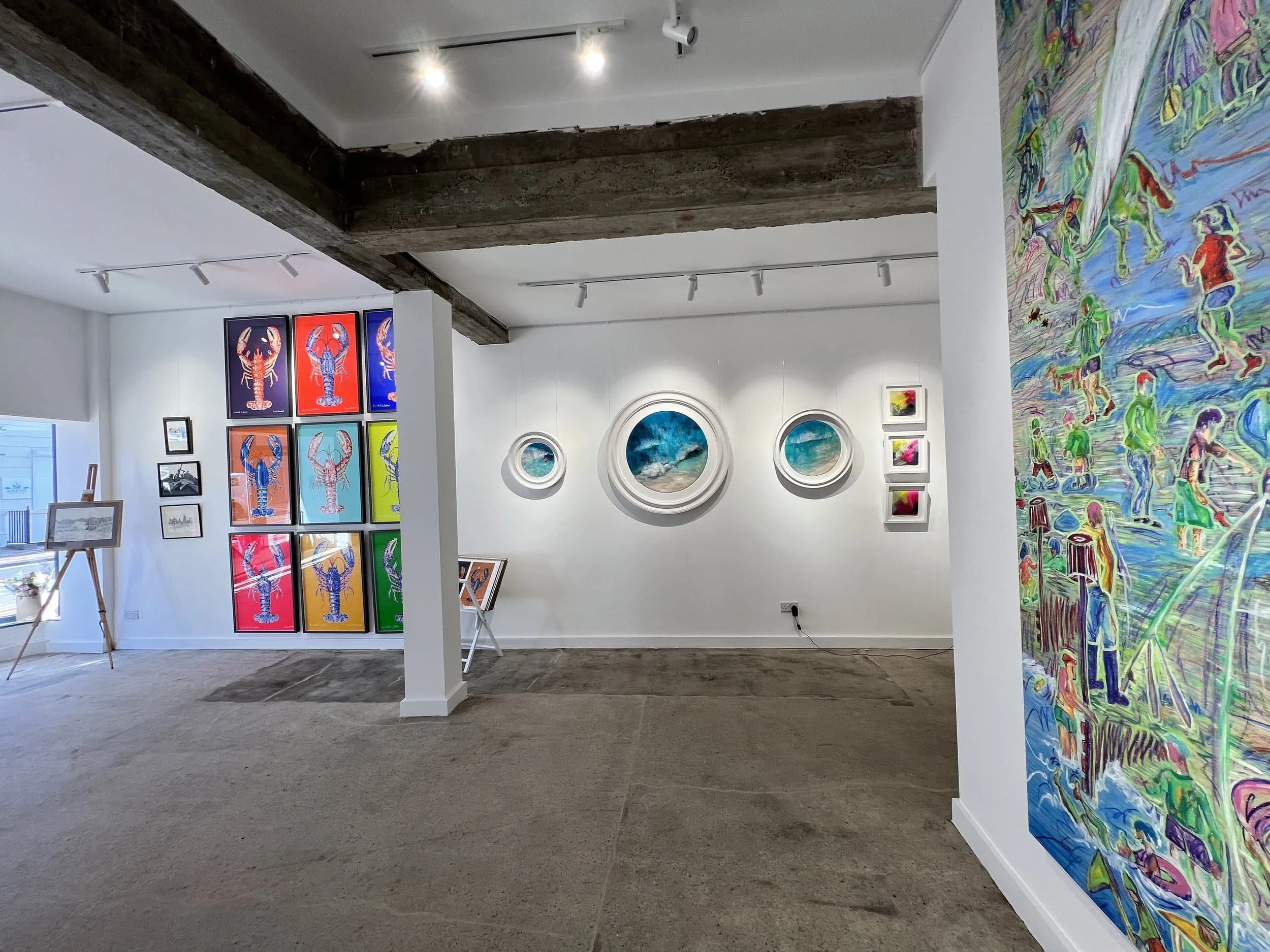 A look inside the gallery showcasing art work for the opening exhibition