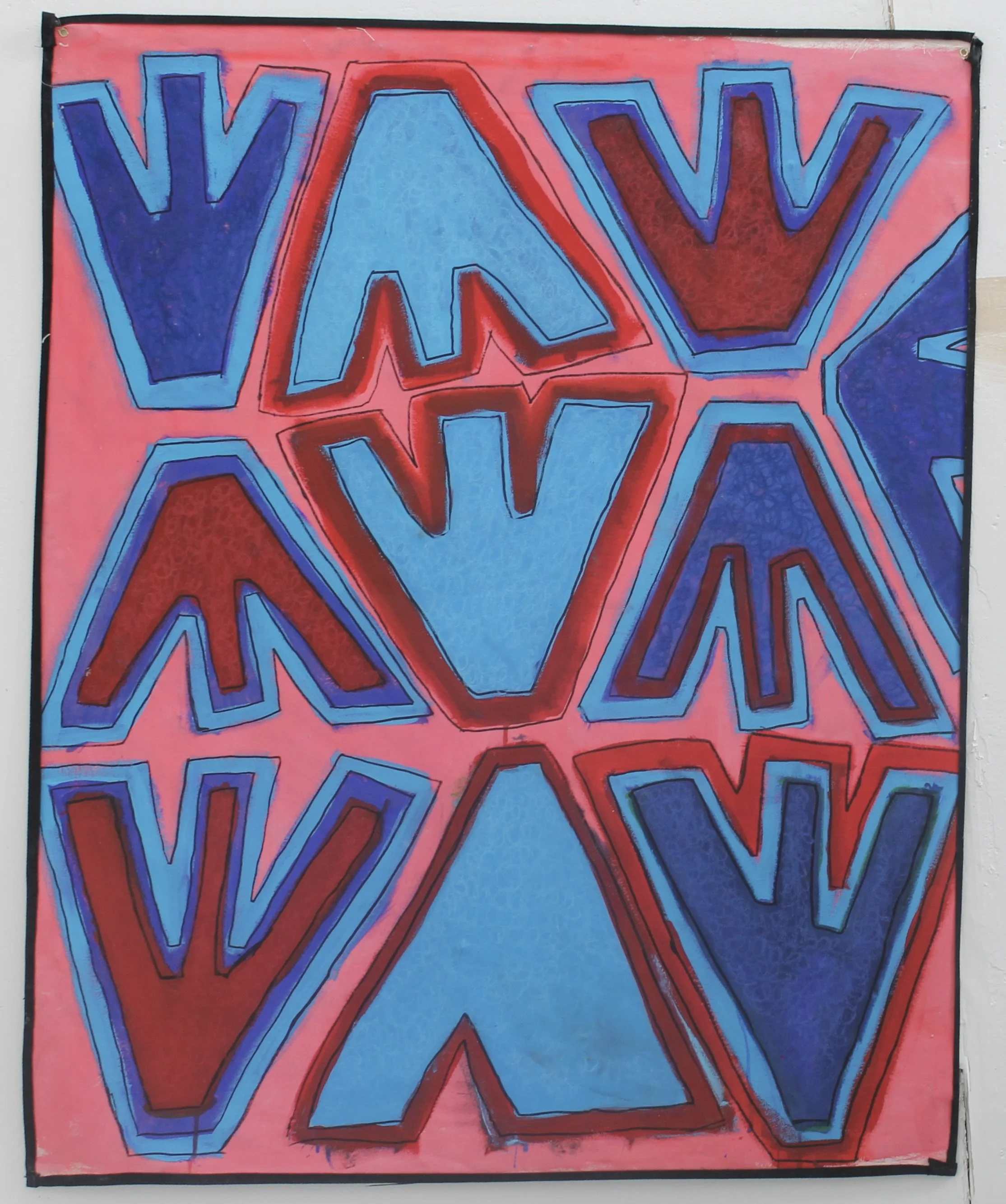Bird feet 
April 2024
Acrylic, paint pen, oil pastel on 
Canvas 
100x120cm