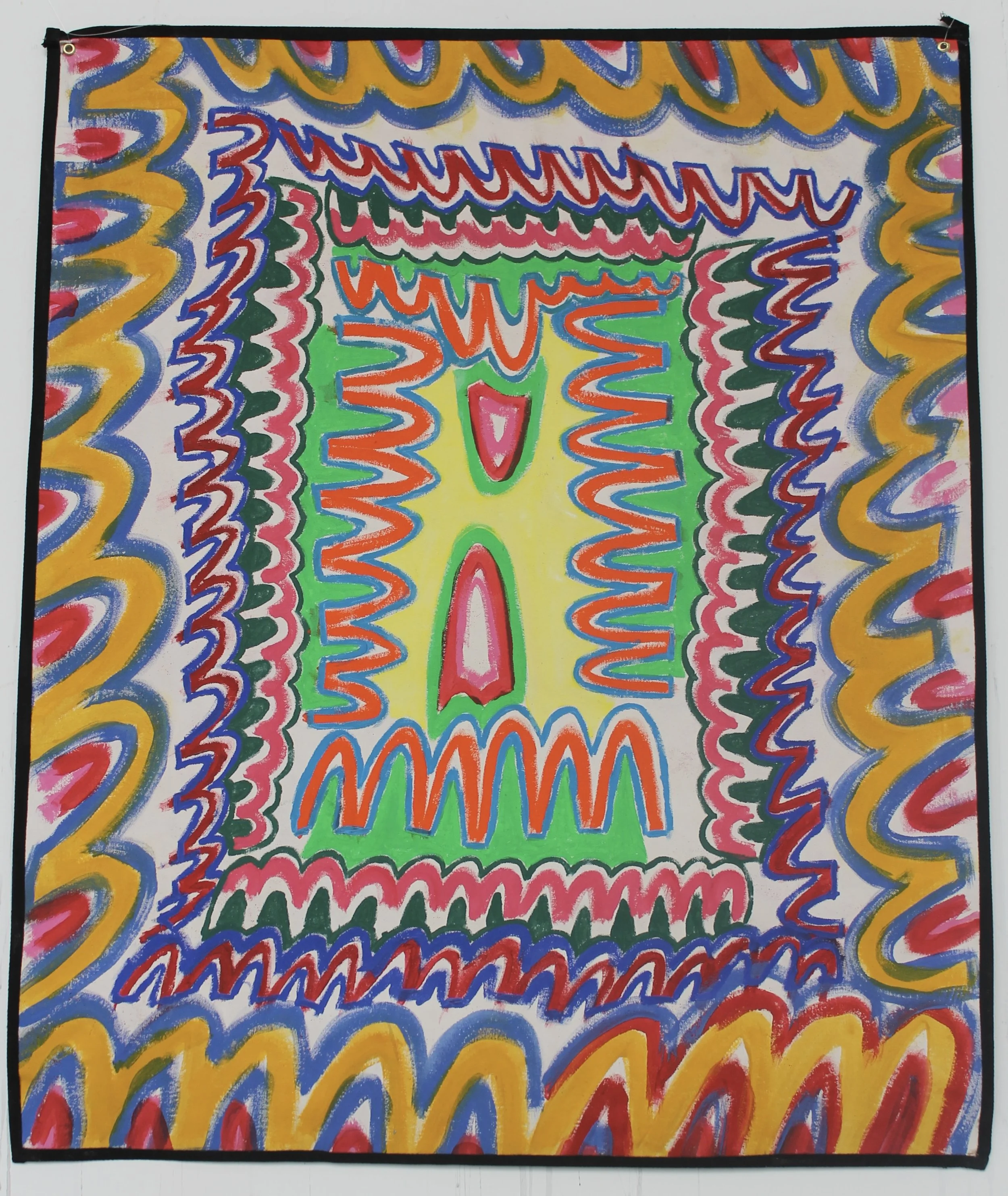 Swerve  
April 2024
Acrylic oil and paint pen on
Canvas 
100x120cm