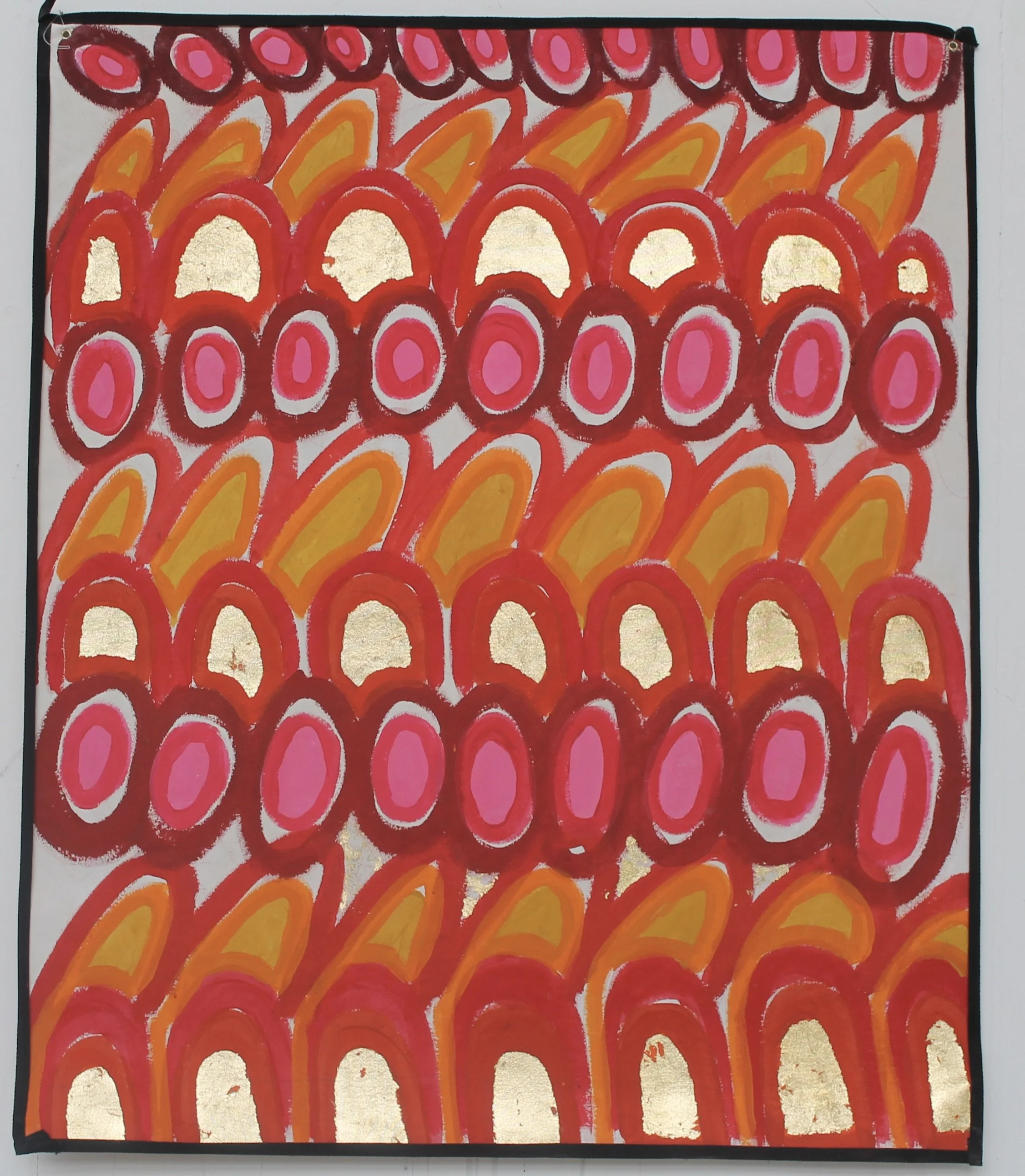 Bump and Hump
April 2024
Acrylic and gold leaf on canvas
100x120cm