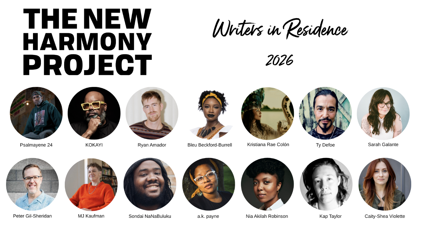 Sarah is a 2026 Writer in Residence with the New Harmony Project 