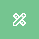 Icon of a bandage or adhesive bandage.