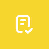 Icon of a mobile phone with a checkmark