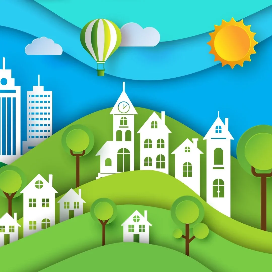 cactus mortgages village illustration designed by saia creative