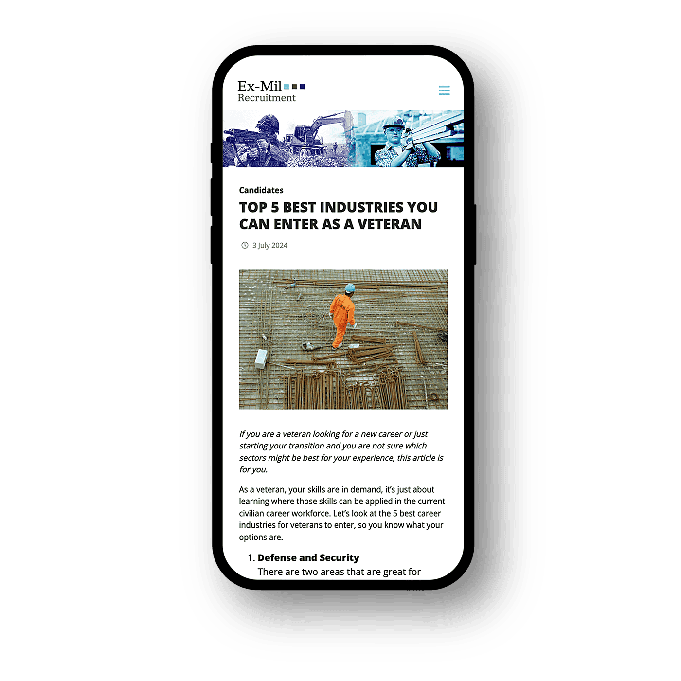 ex-mil recruitment marketing blog layout on mobile.png