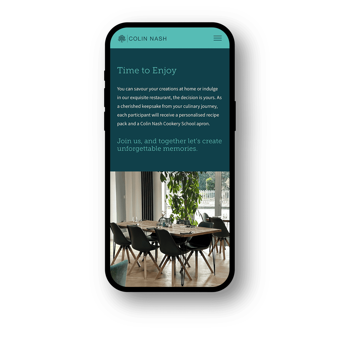 colin nash website layout mobile designed by saia creative