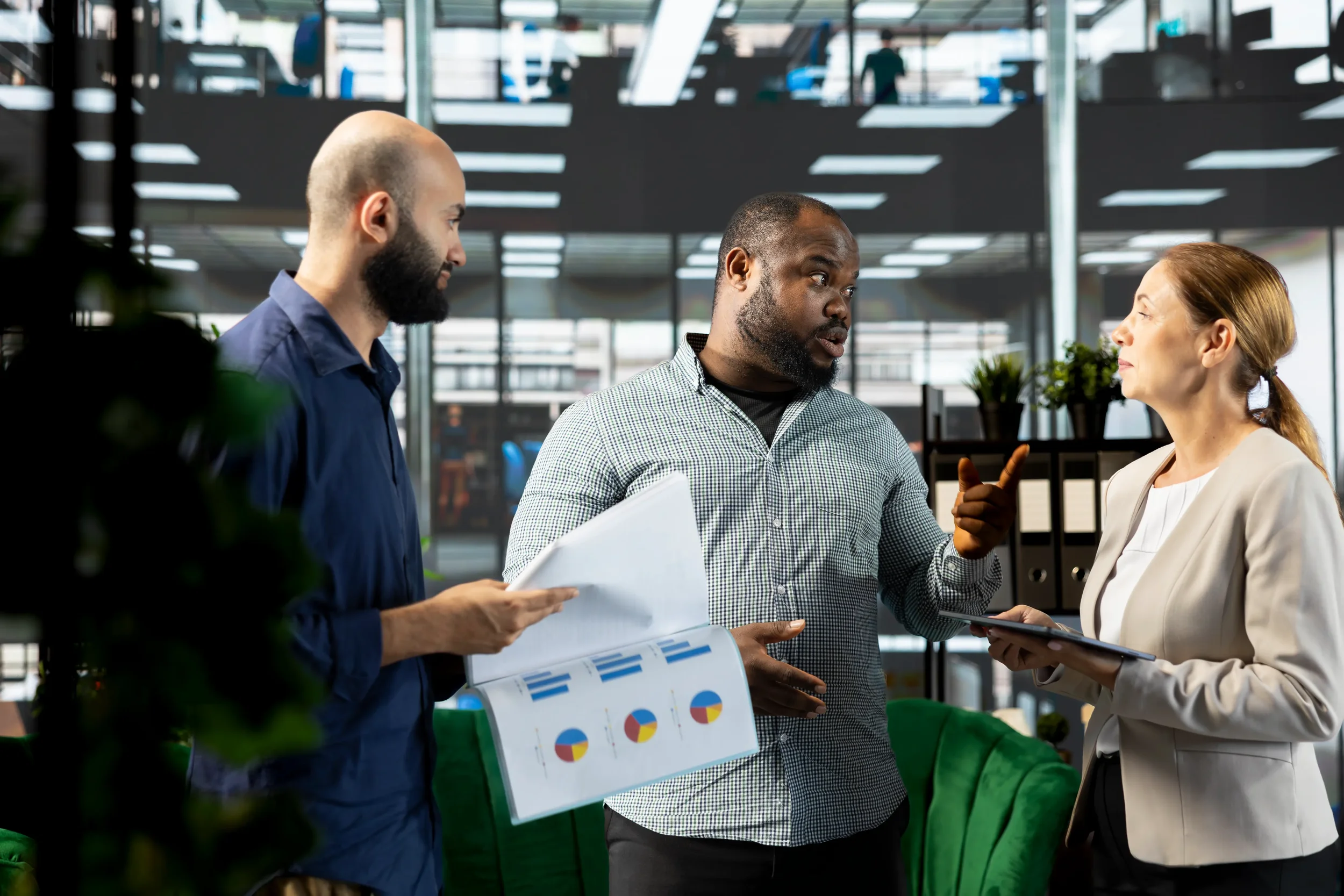 A clean three-column framework showing future demand, strengthening sales effectiveness, and improving conversion.