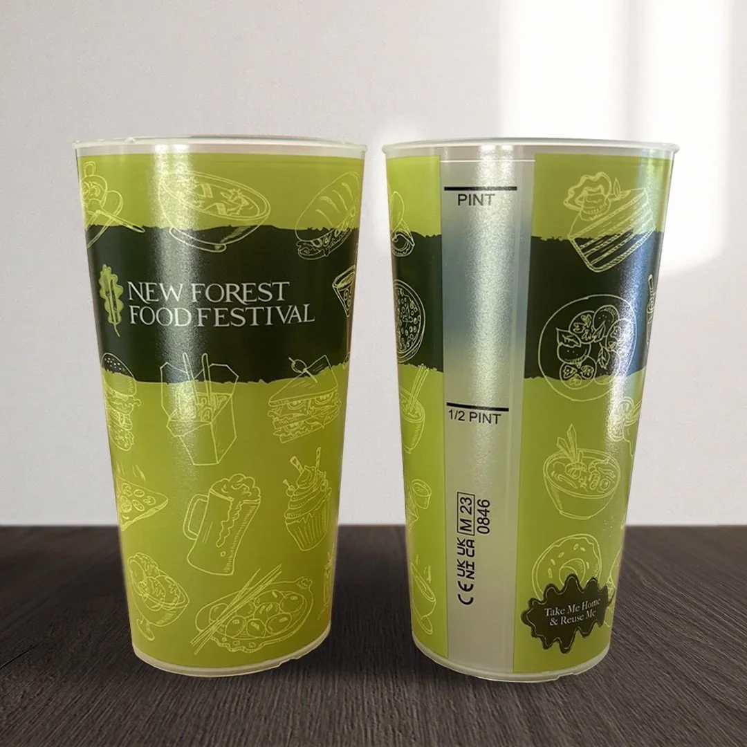 new forest food festival reusable cups