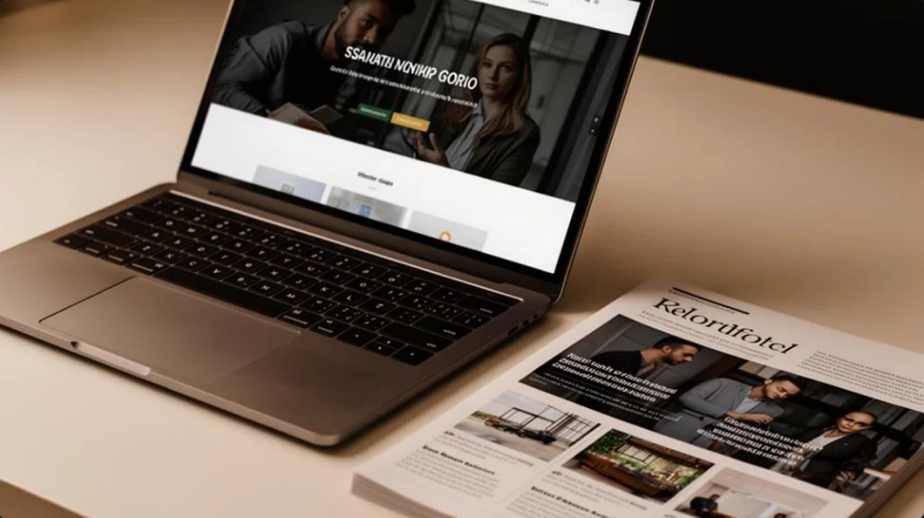 Example of marketing assets used in a small business sales or marketing process.