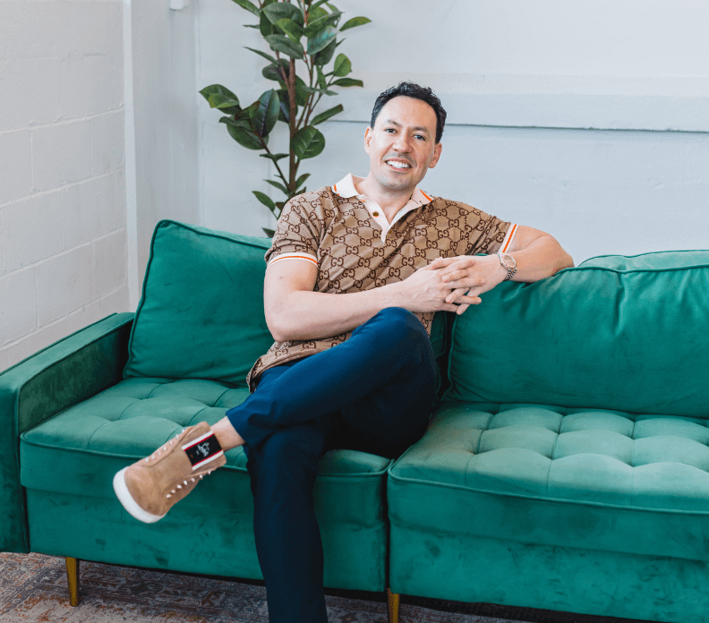 Dr. Dylan Greeney cosmetic dermatology consultation portrait in Evansville clinic