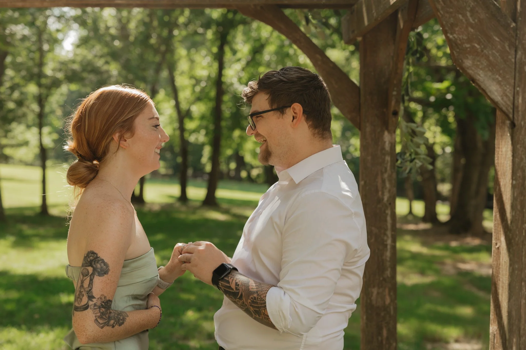 Timeless engagement proposal photos in Sassafrass Vineyards Springdale, AR Rayli Rose Photography 