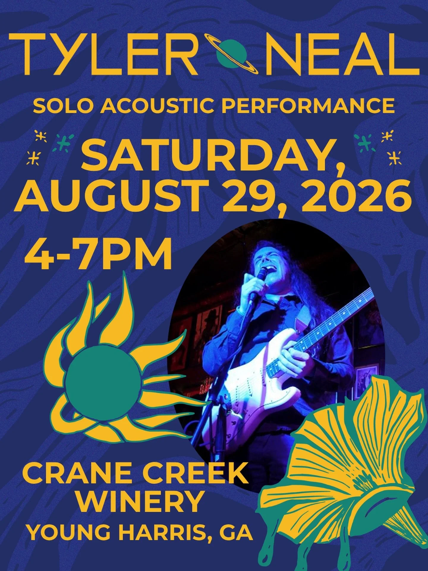 Pleasantly delighted to be returning to @cranecreekvineyards to stimulate your sonic senses and convey various musical vibrations personally and naturally by myself in a solo format.  Come early and get a spot up close, and enjoy their various delici
