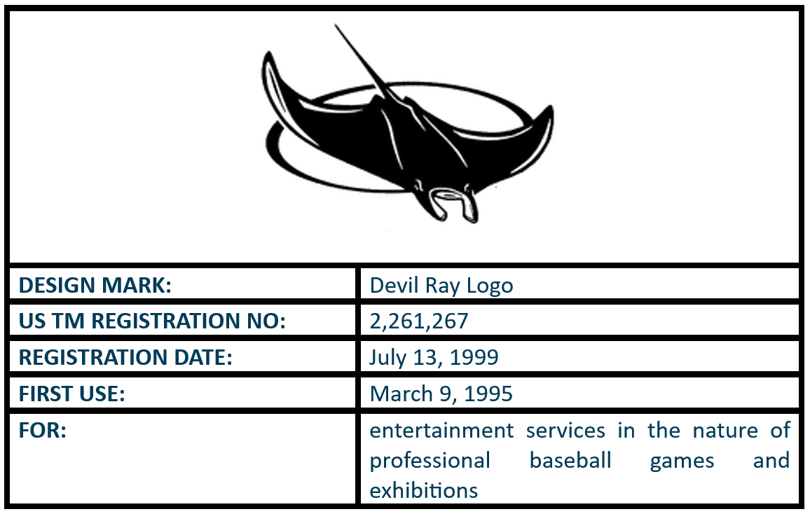 Devil Ray Logo design mark trademark registration