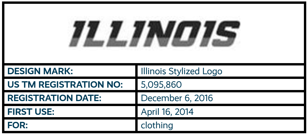 Illinois Stylized Logo design mark trademark registration