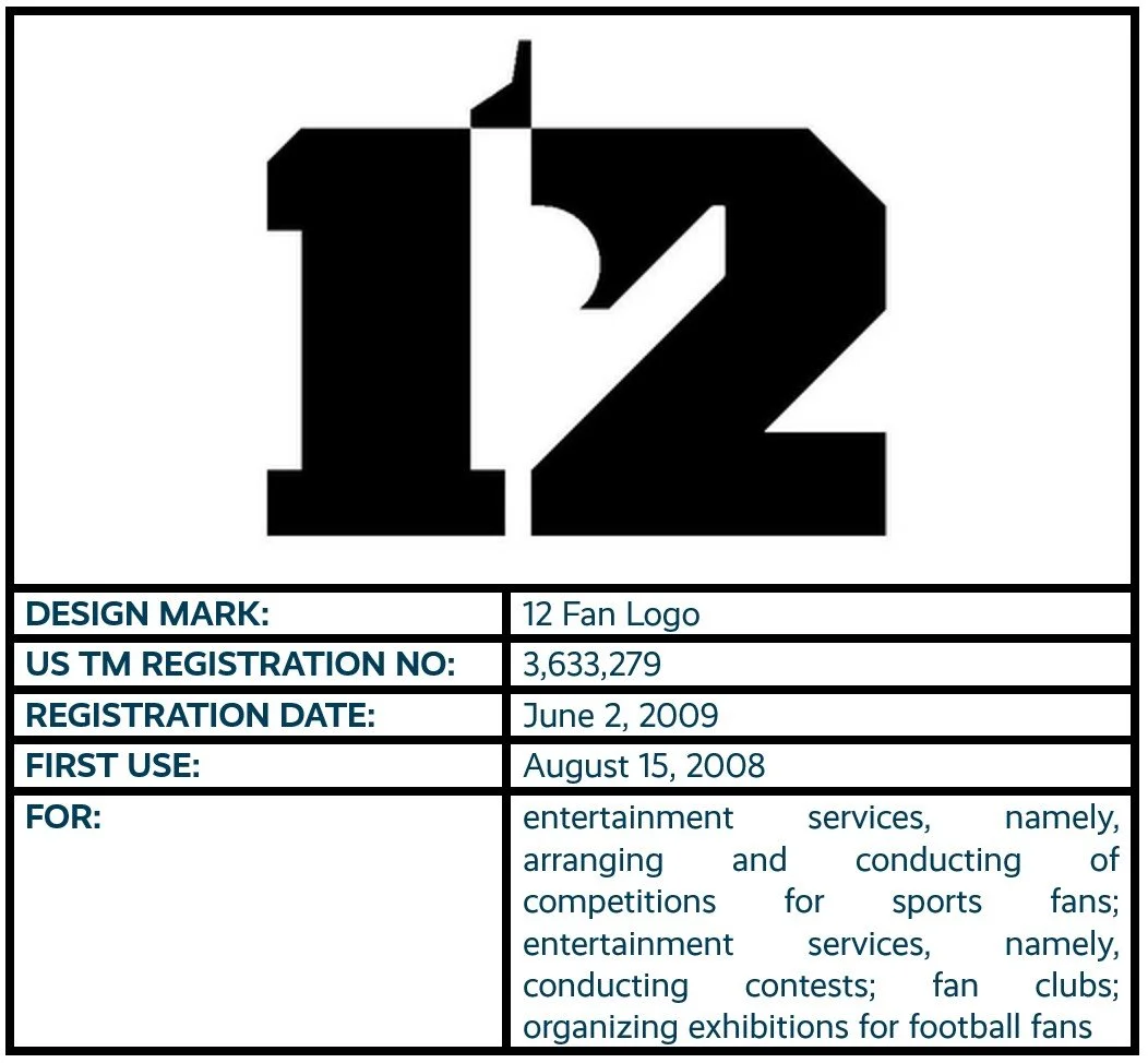 12 Fan Logo design mark trademark registration
