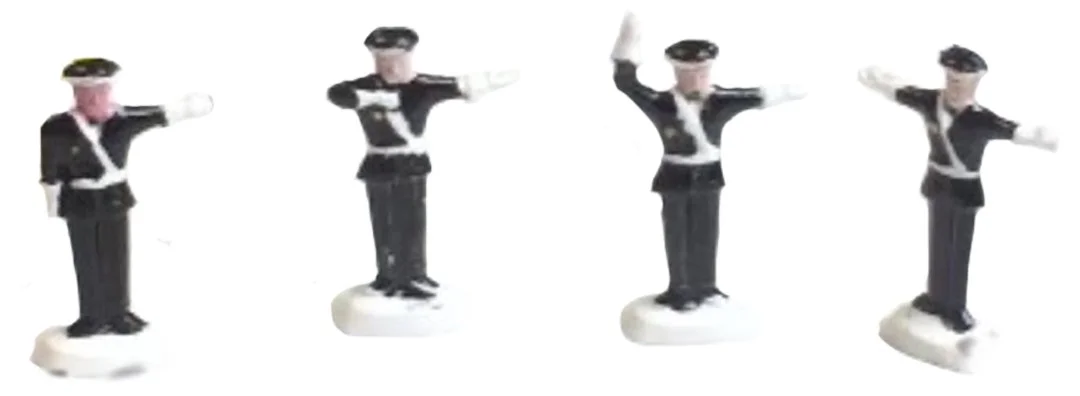 LEGO police officer figurines from 1958