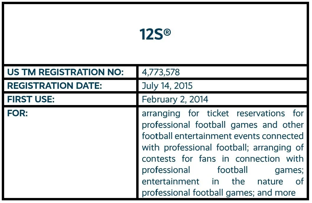 12S word mark trademark registration