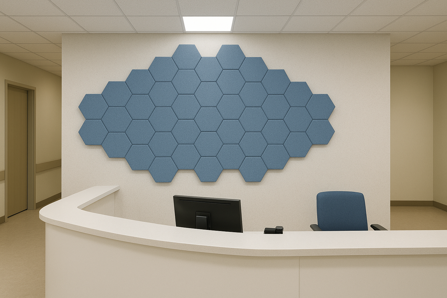 Modern Reception Area with Blue Panels.png