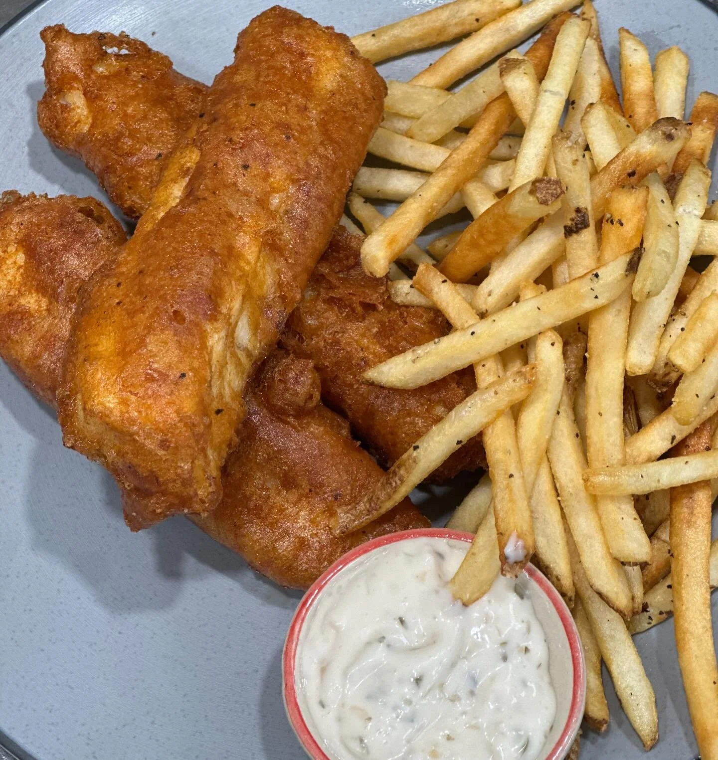 Fish n chips anyone? How about a Guinness to go with it? We will take 15% off your order if you wear green and your bill is atleast $25.