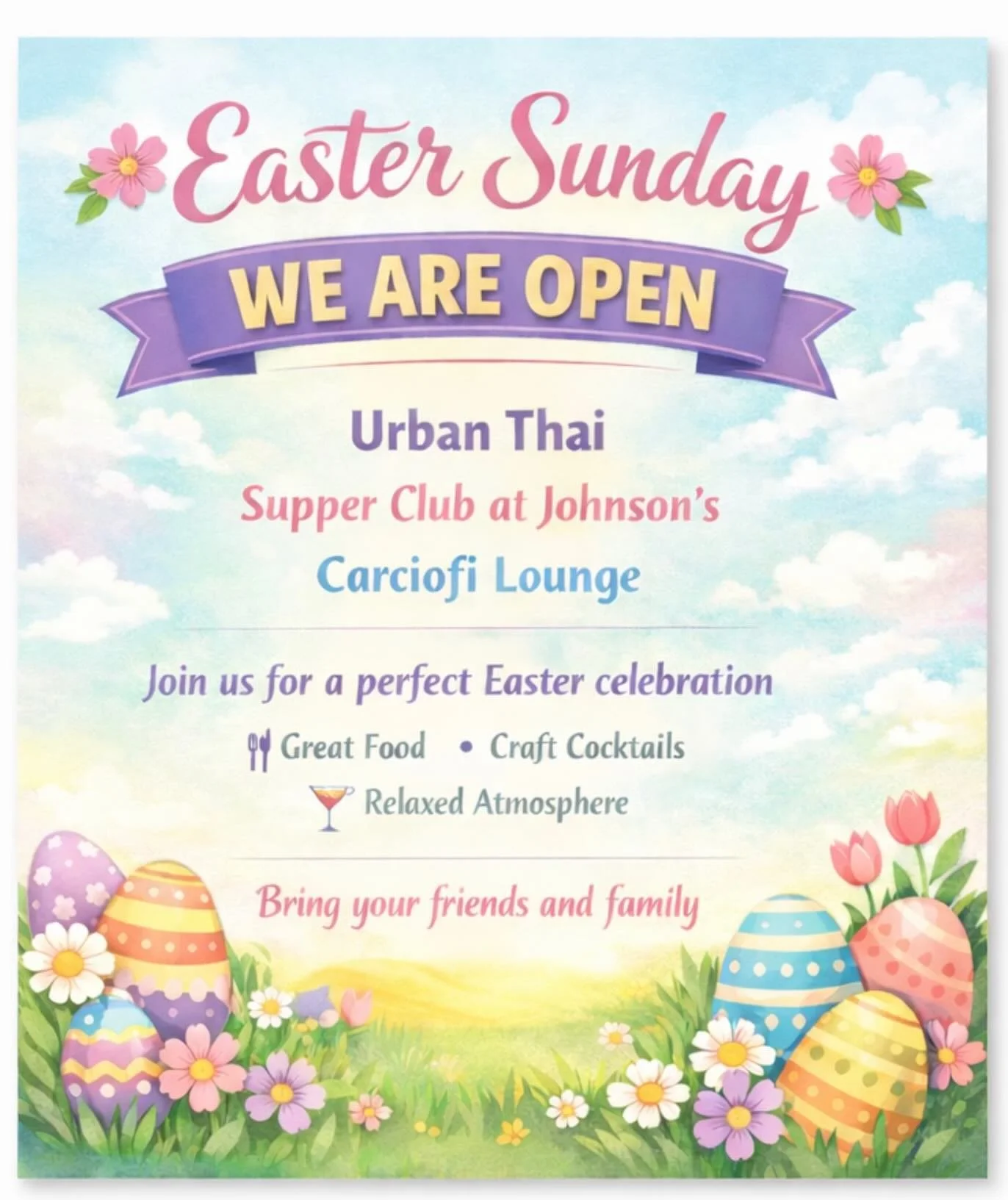 We are open all day, see you soon