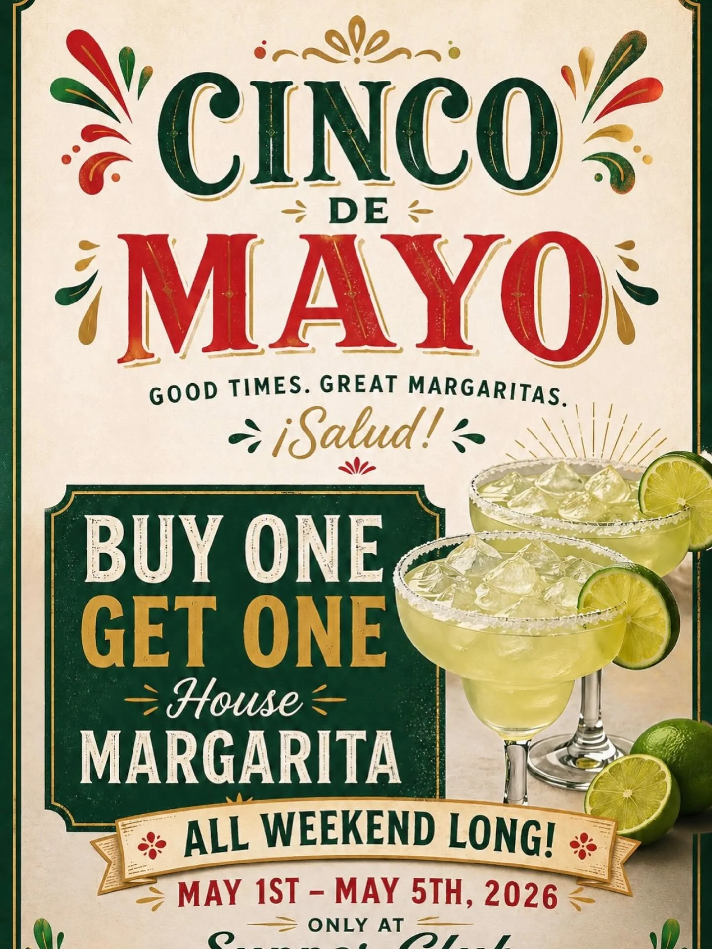 Buy one get one house margarita deal starts today! Happy hour is daily from 3-5 pm 

#happyhour #cincodemayo #longmont
