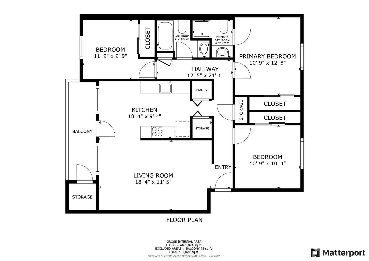 1 Bed 1 Bath 738 sqft — HIGHLAND HILLS APARTMENTS
