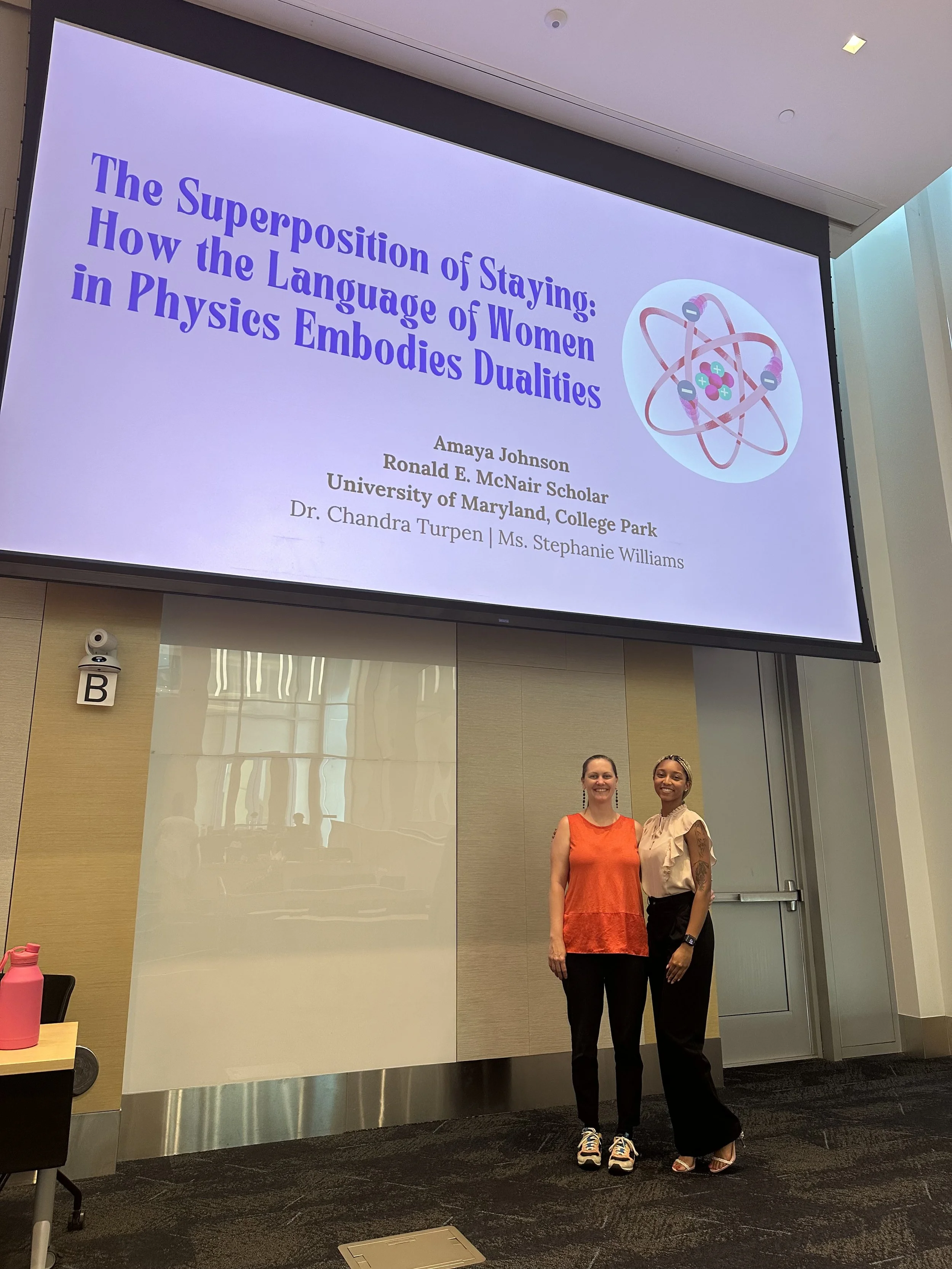 The Superposition of Staying: How the Language of Women in Physics Embodies Dualities
