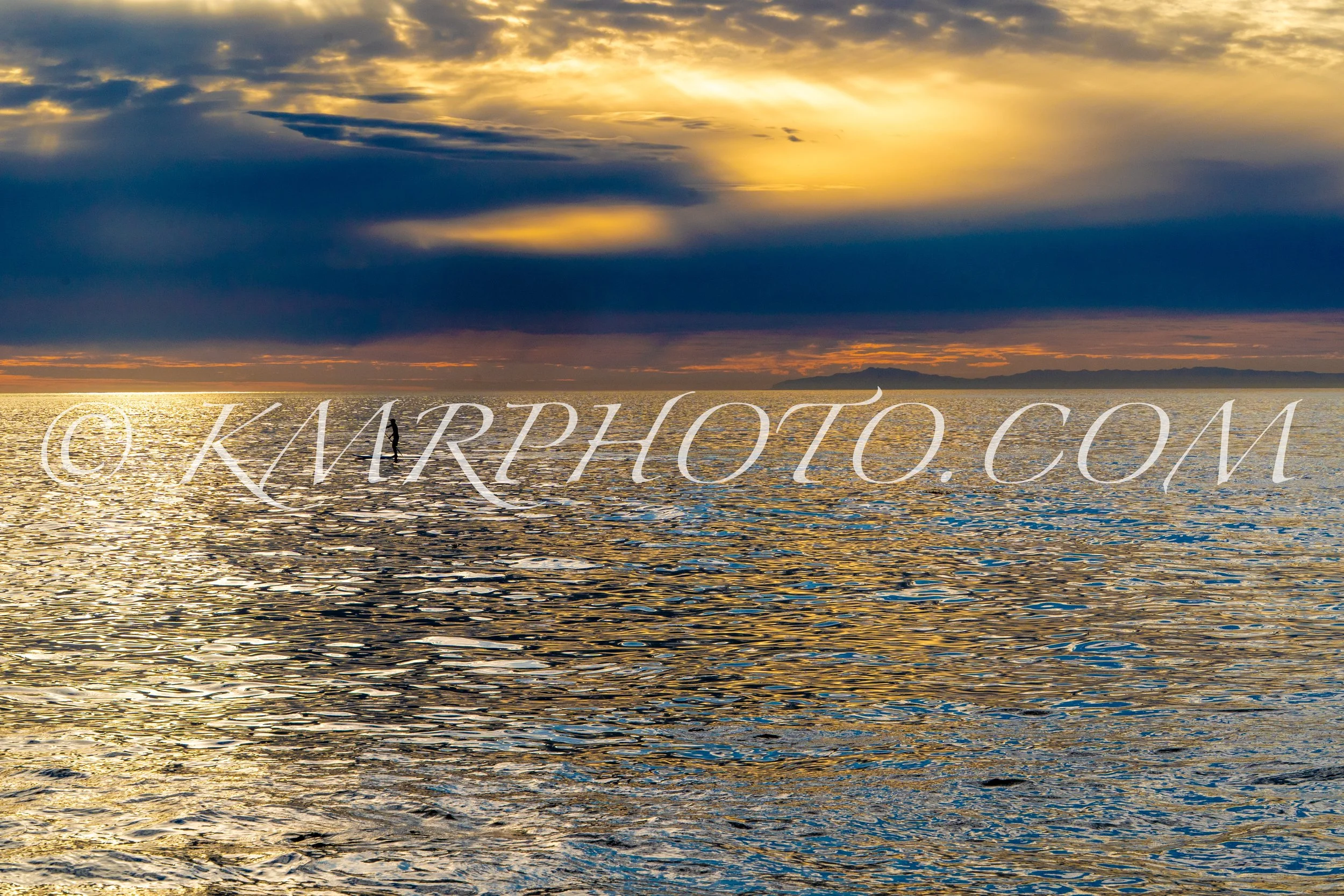 Sunset paddleboard