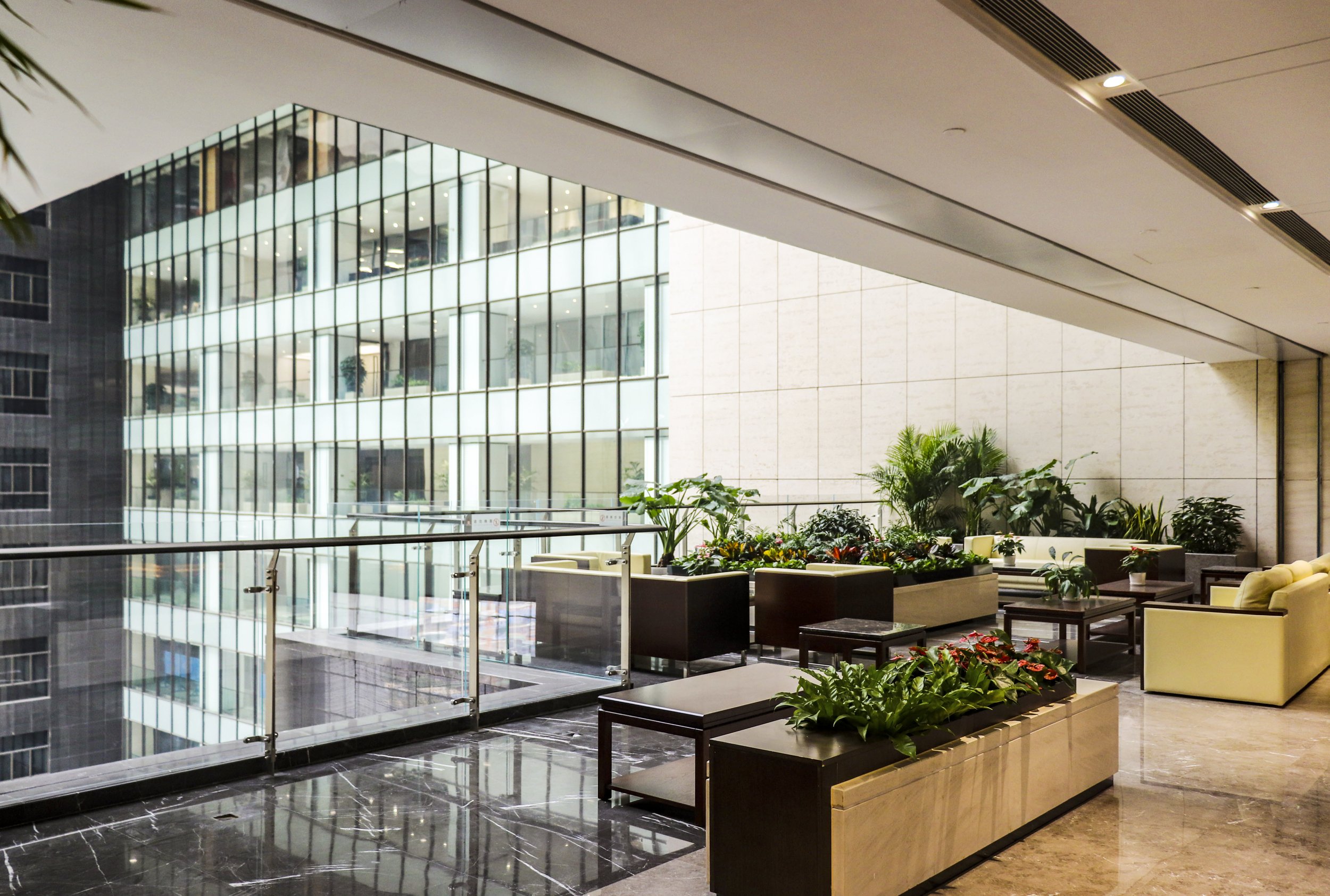 Open Space Curtain Wall - Inside Left