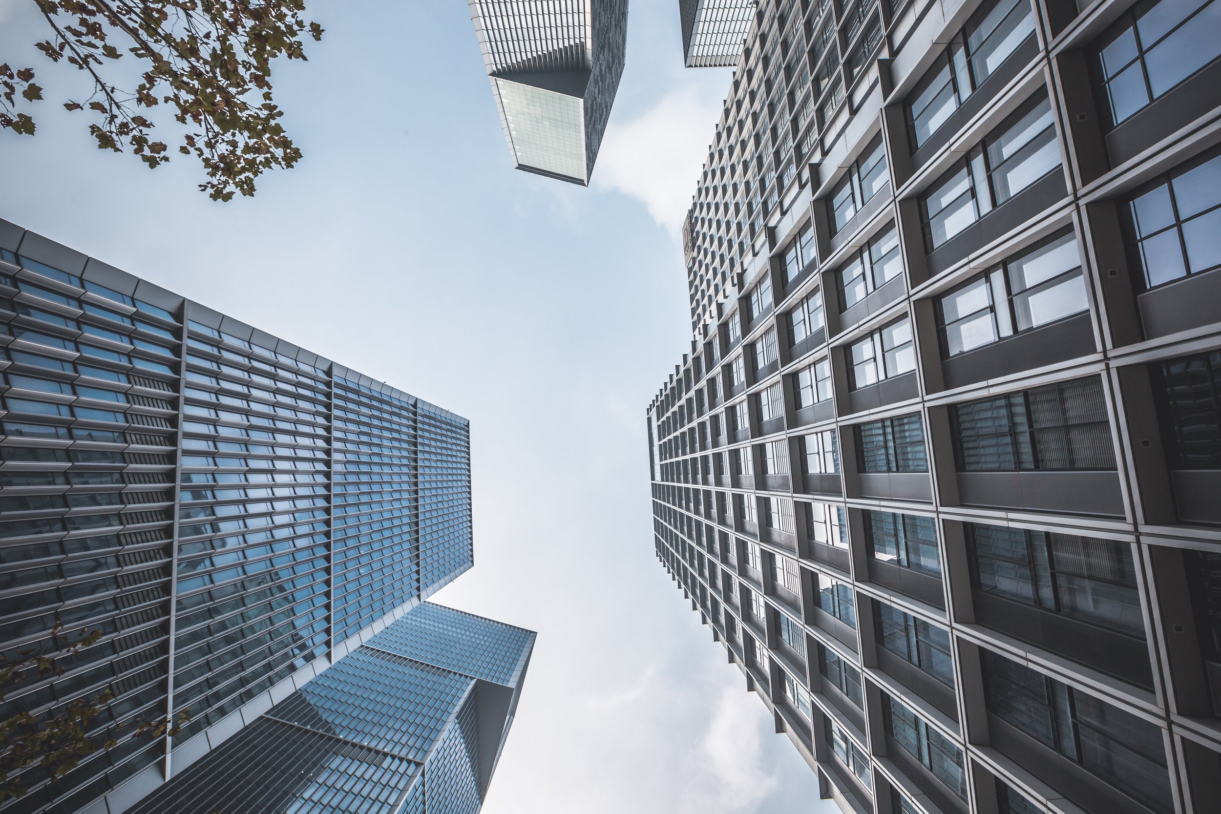 Modern Commercial & Office Building - Worm’s-eye View