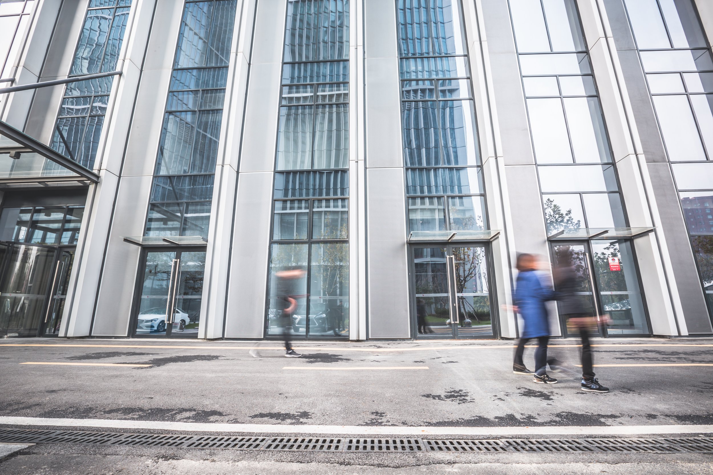 Modern Commercial & Office Building - Sidewalk