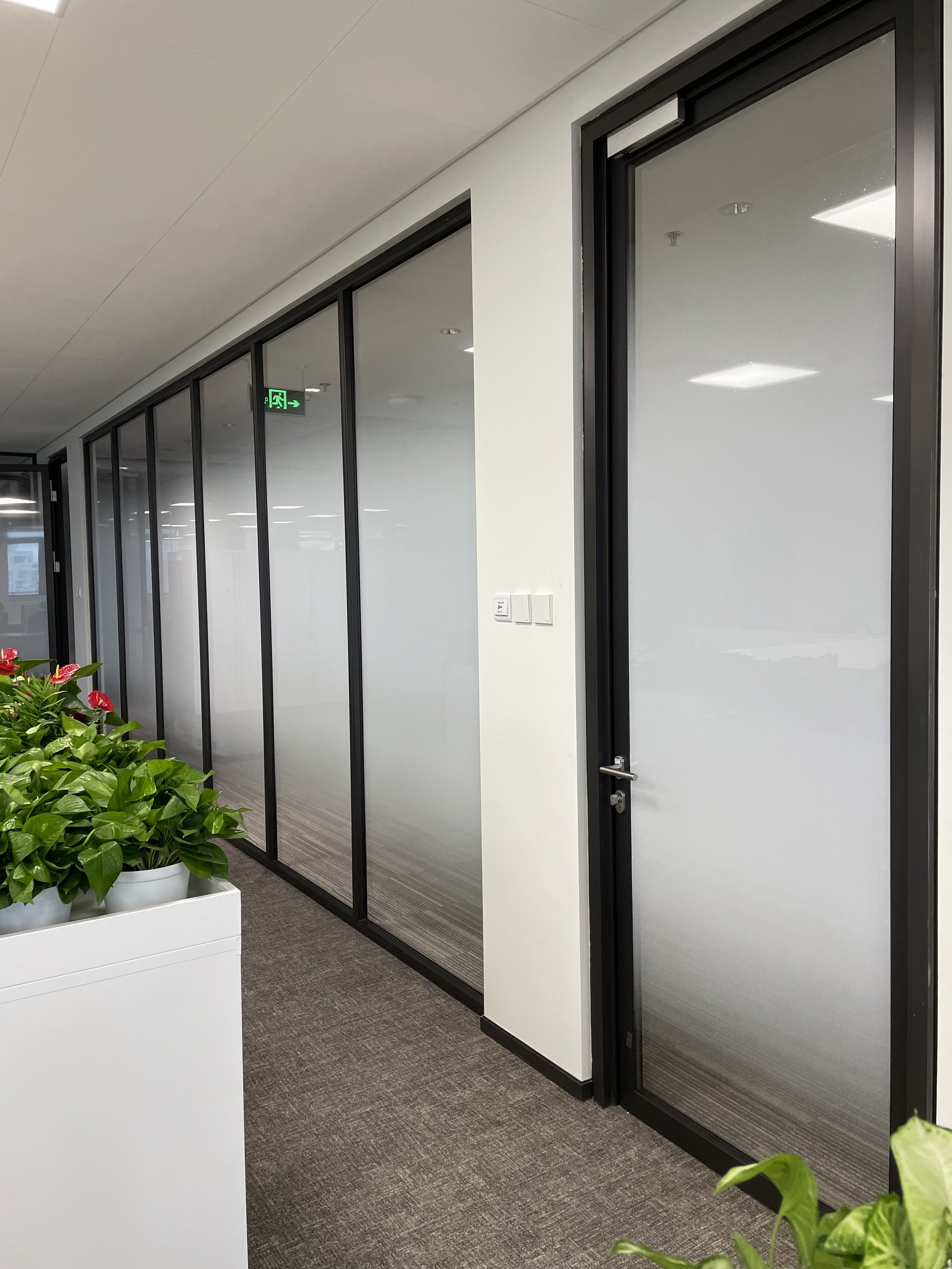 Modern Office Interior Partition - Fix Window & Door