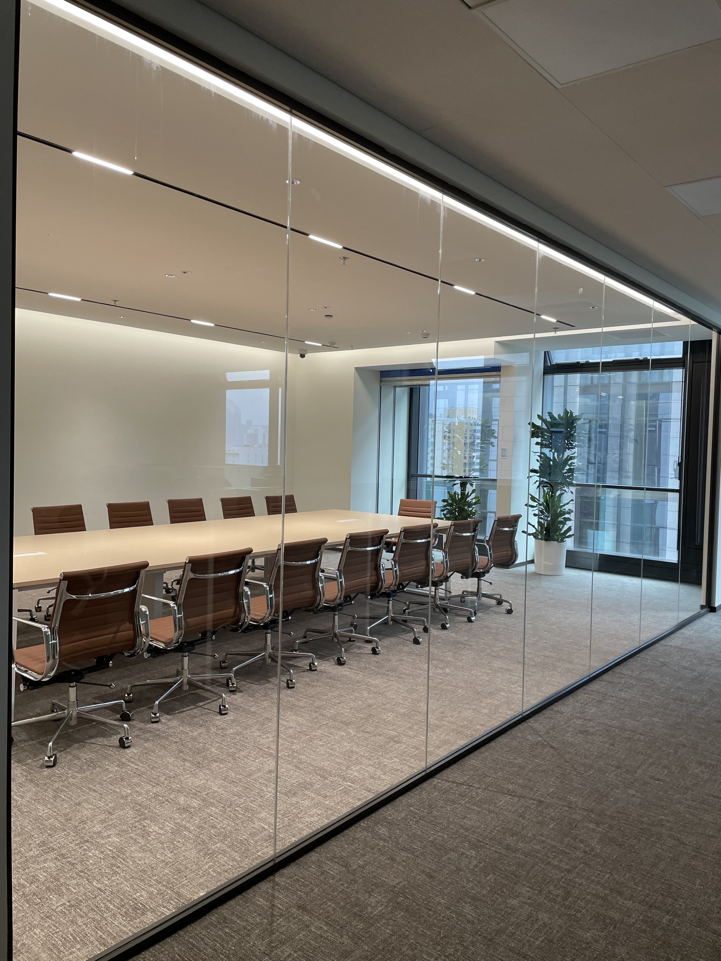 Modern Office Interior Partition - Glass Wall