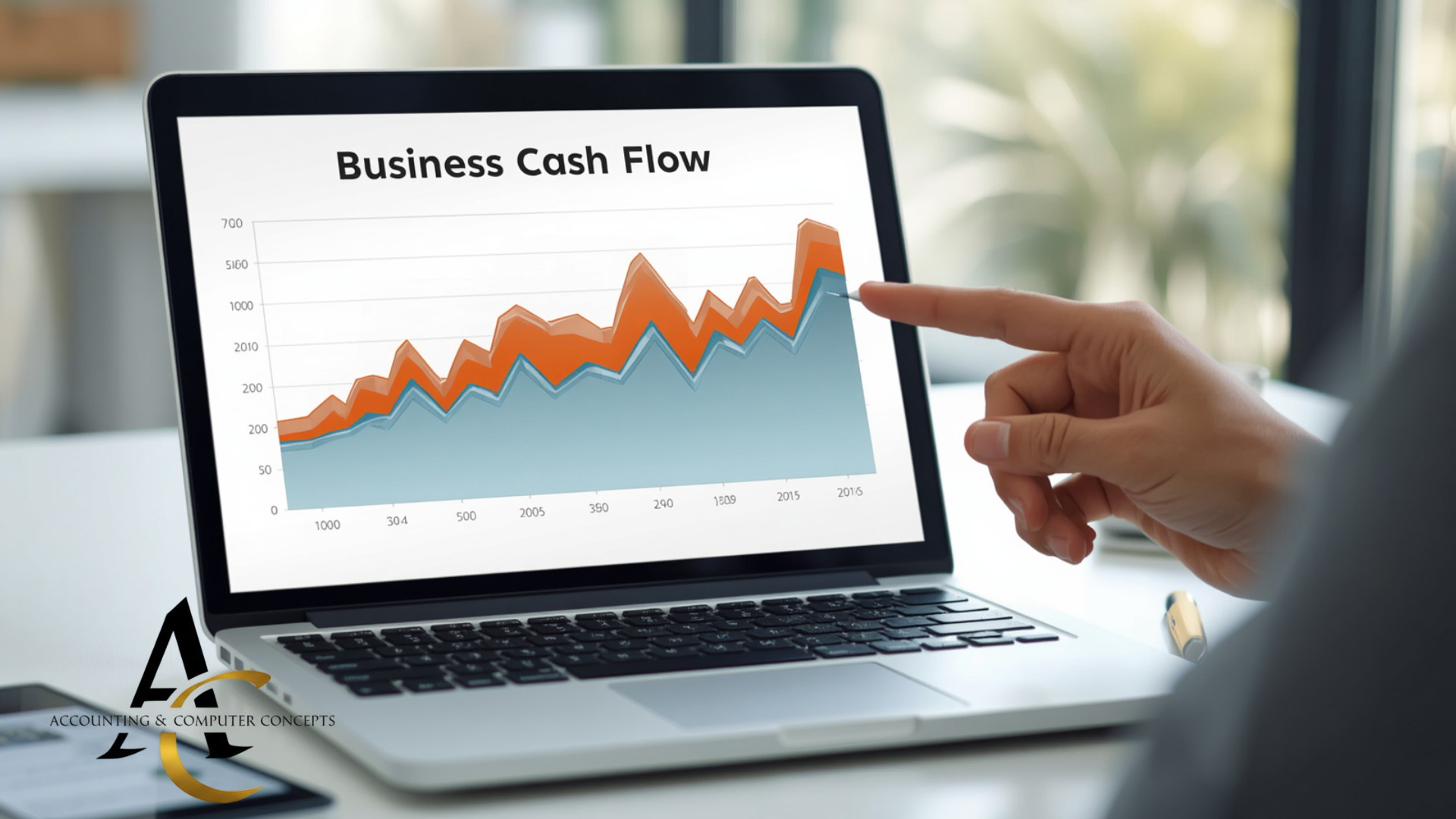 Cash flow graph showing feast and famine pattern with alternating peaks and valleys