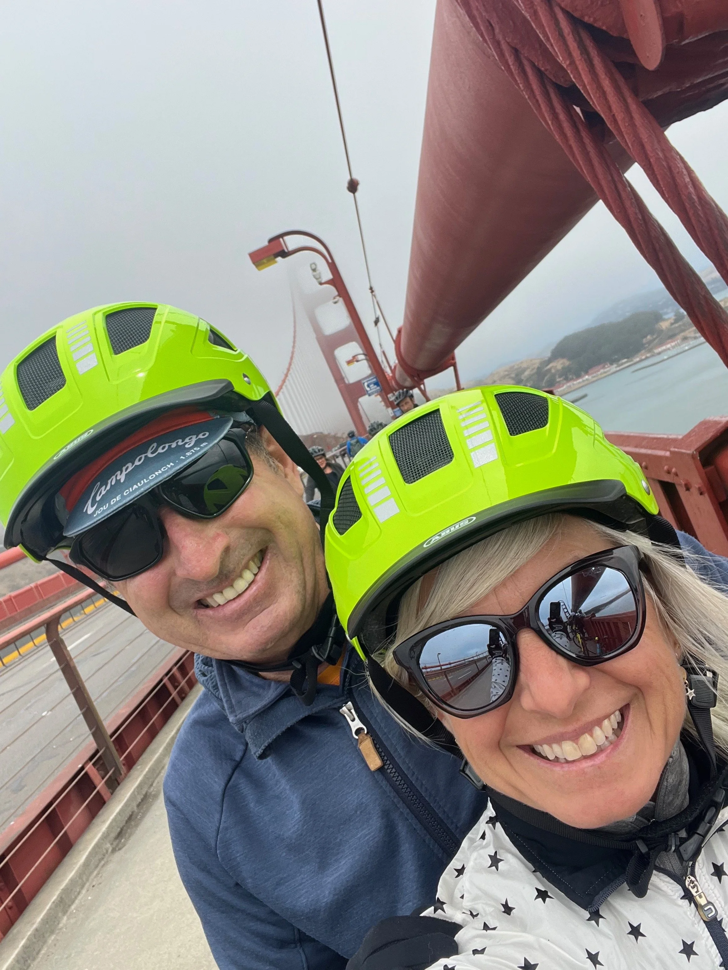 Ride across the Golden Gate Bridge for a fun group experience