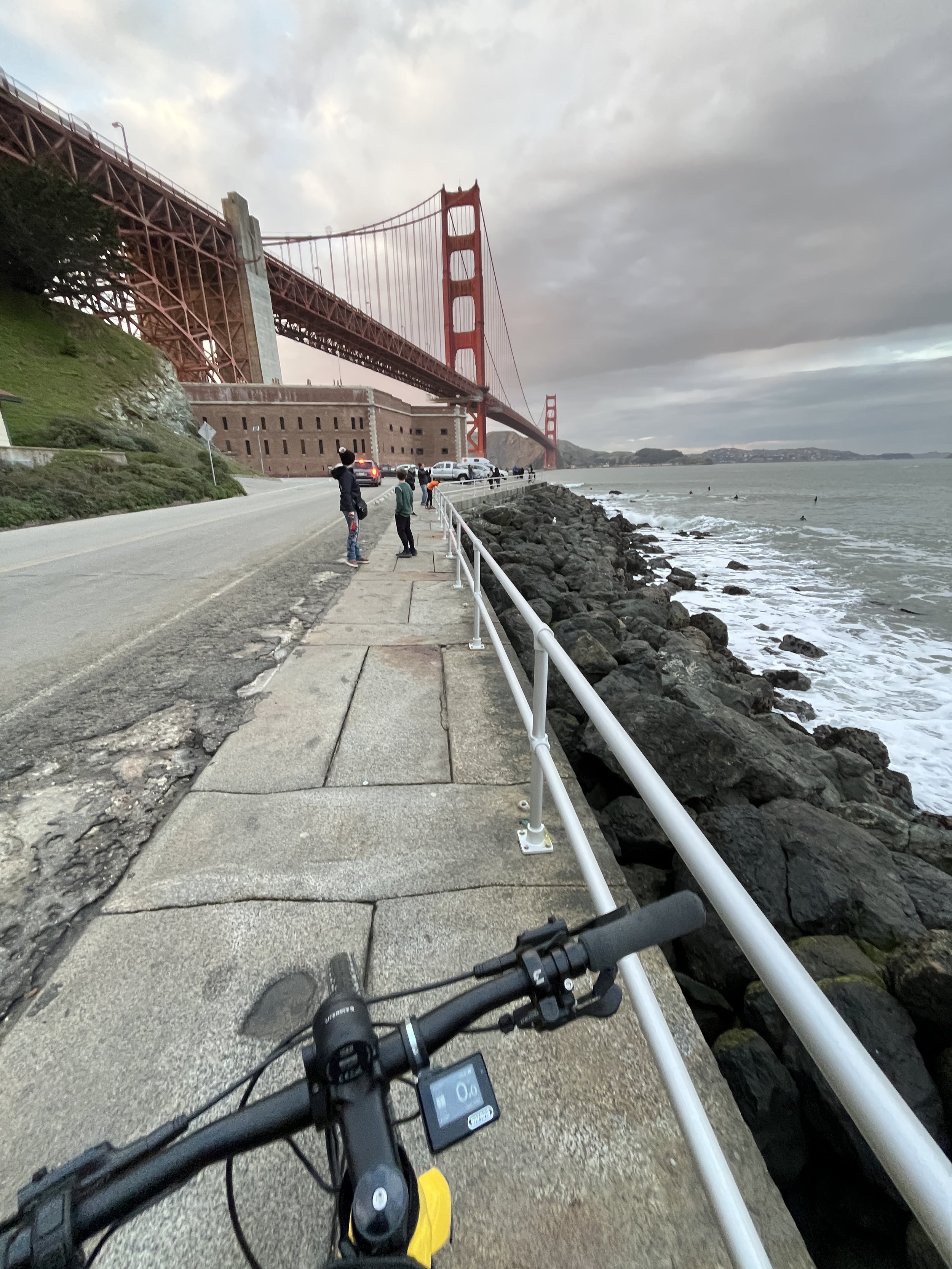 Ride to Fort Point underneath the Golden Gate Bridge. Fort Point in San Francisco was originally fortified by the Spanish in 1794 as a complementary defense outpost to the Presidio of San Francisco