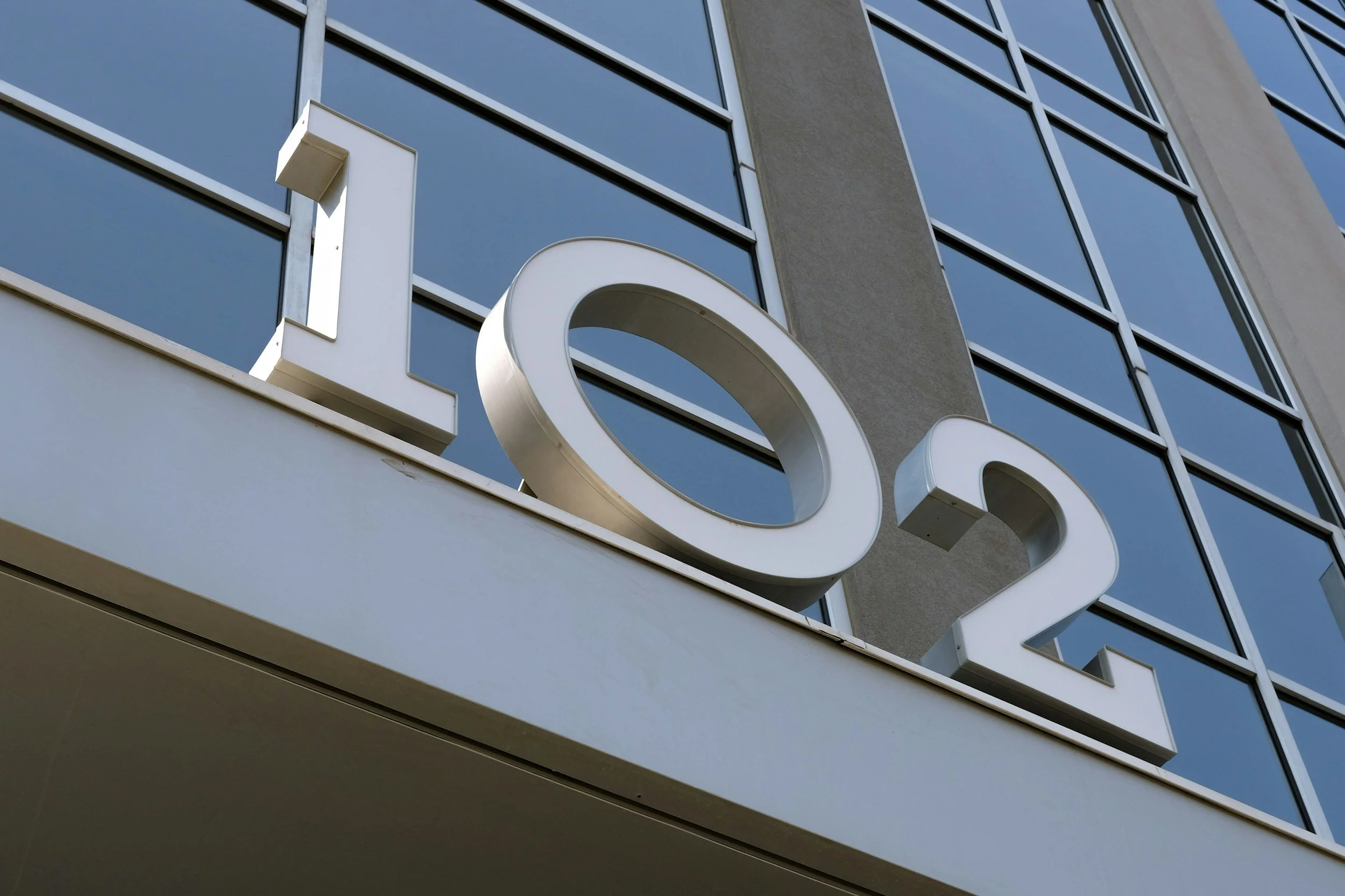 The numbers 102 are viewed at a 45 degree angle from below. When given the chance to preach, Jonah only used 7 words, "In 40 days, Nineveh shall be overthrown."