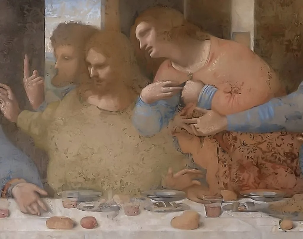 The Last Supper right side of the table