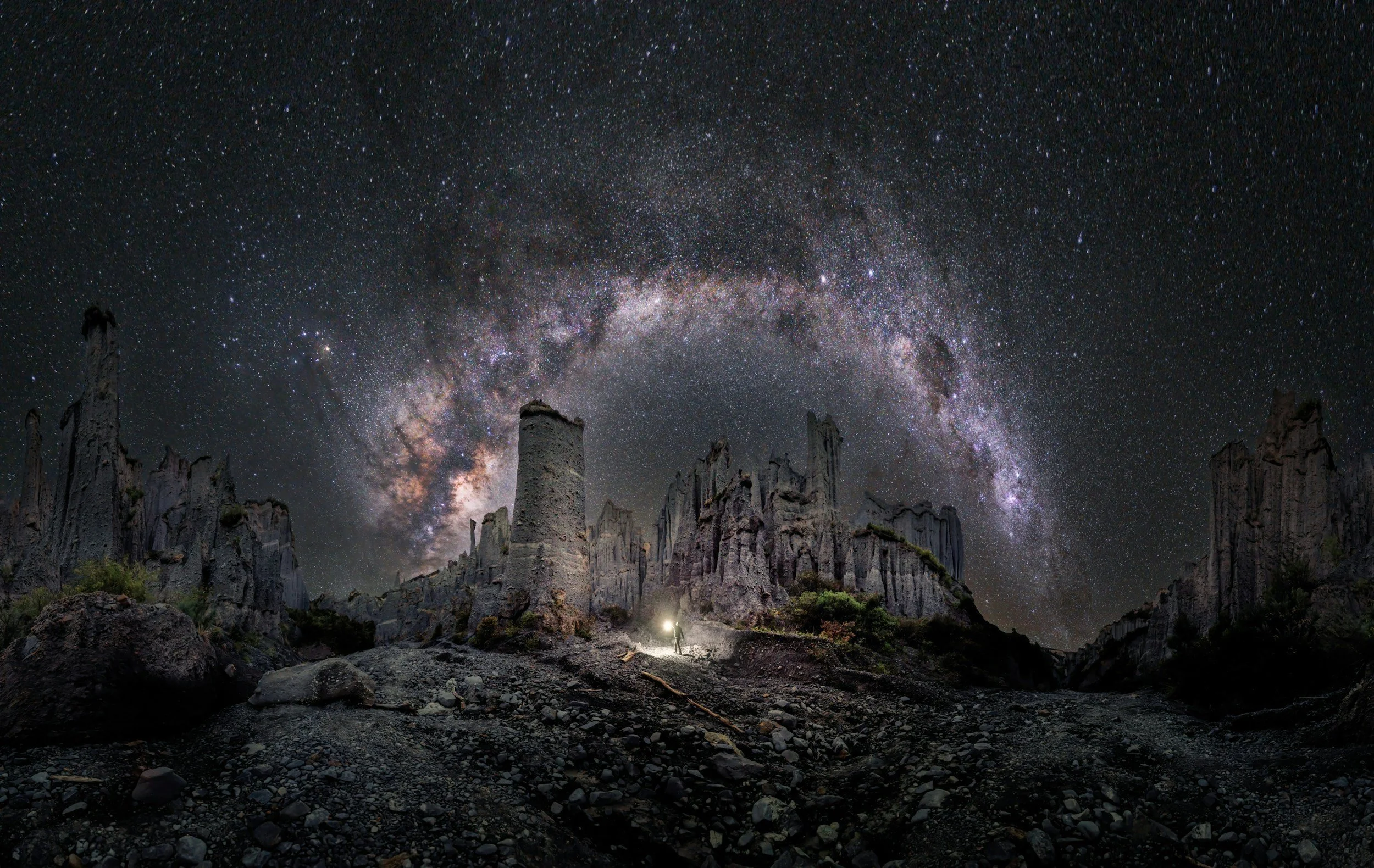 Faith and belief are a journey and often leave us with a sense of mystery, like this picture of the Milky Way Galaxy seen behind the ruins of this historical castle.