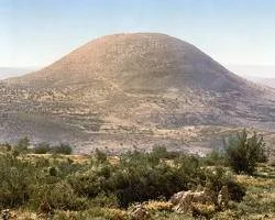 This is a picture of Mount Tamor, which is often called "The Mount of Transfiguration."