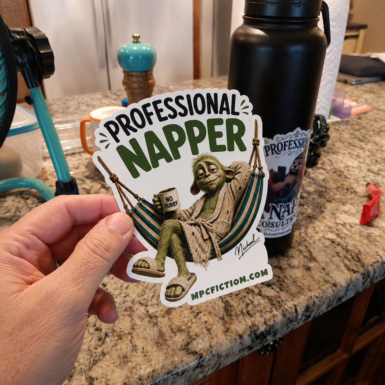 Professional Napper Funny Vinyl Sticker | Waterproof Decal
