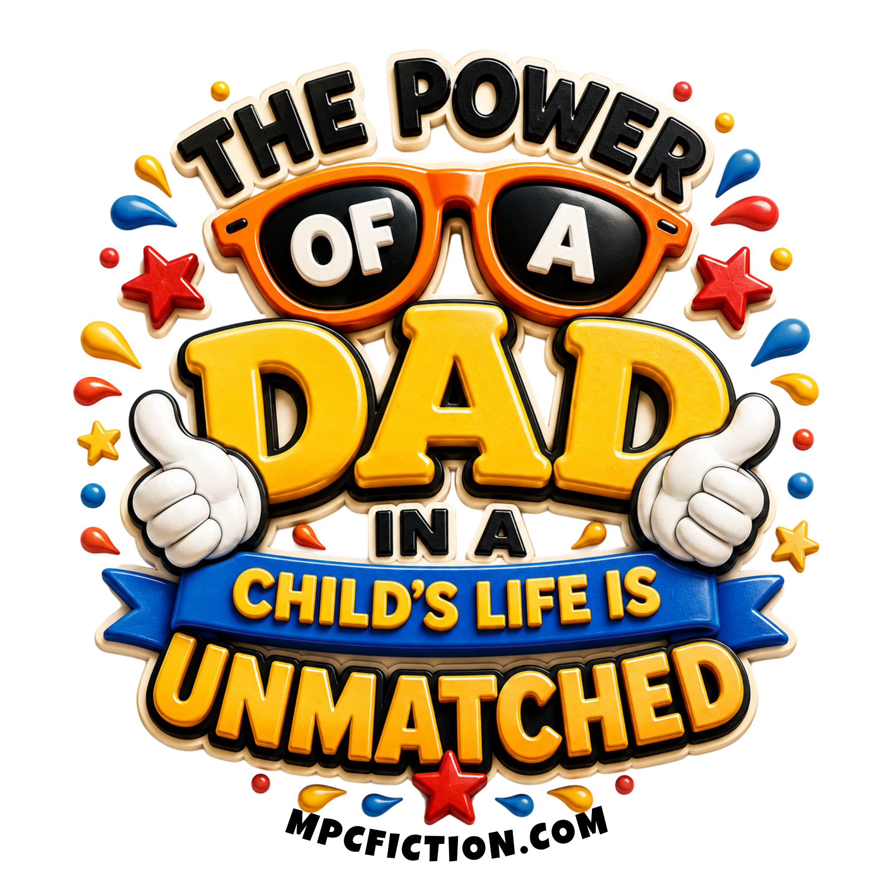 The Power Of A Dad Sticker Magnet Cool Fathers Day Gift
