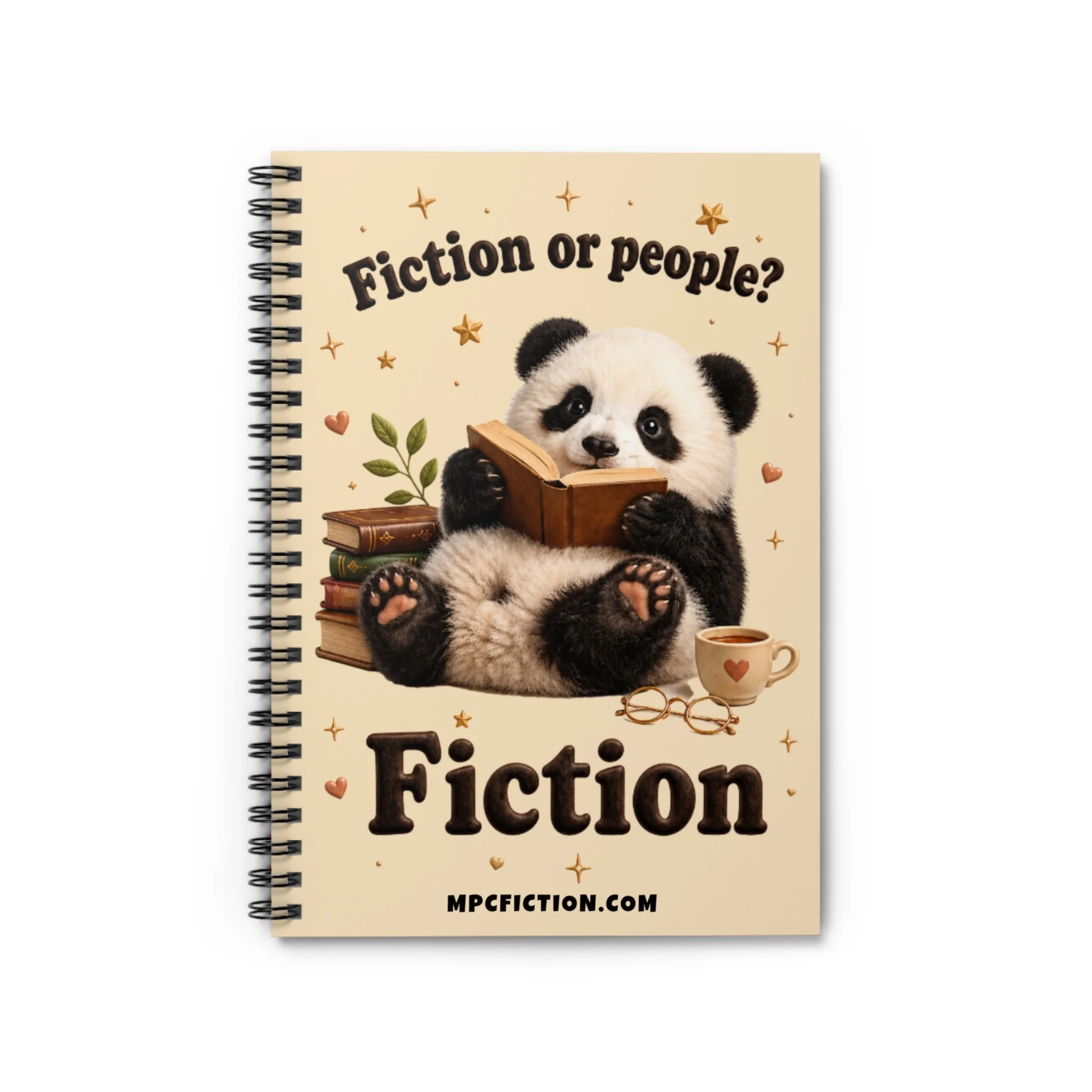 Order a bookish spiral notebook featuring Fiction or People by Michael P. Clutton.