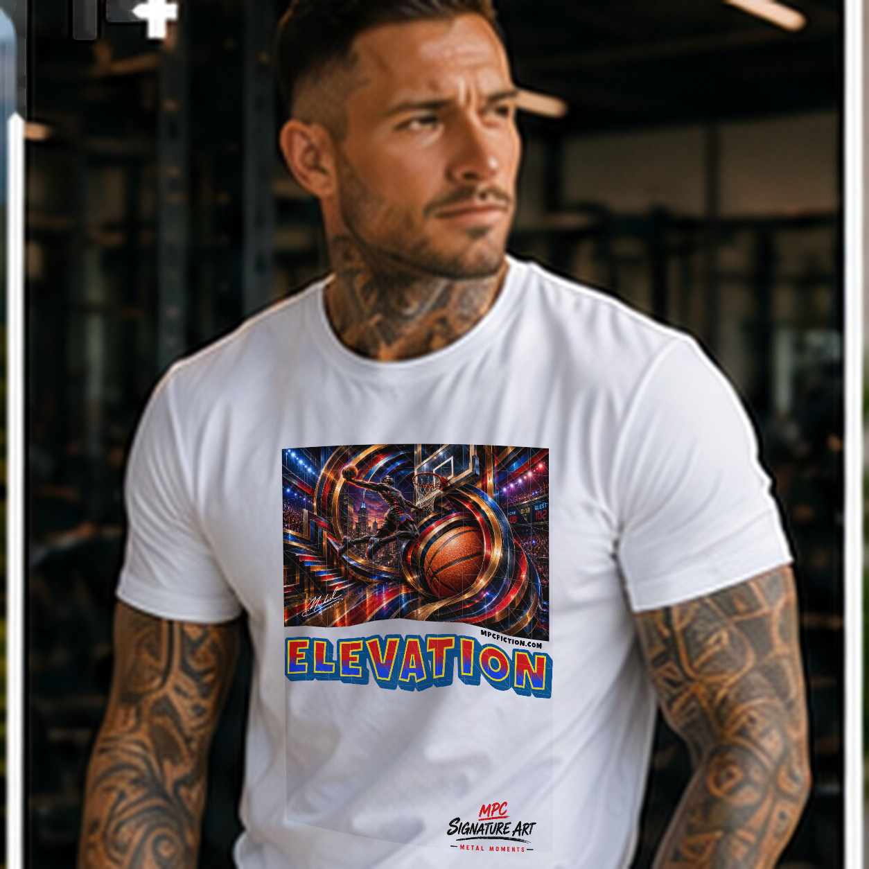 Courtside Energy – Basketball Graphic T-Shirt | Sports Art Tee