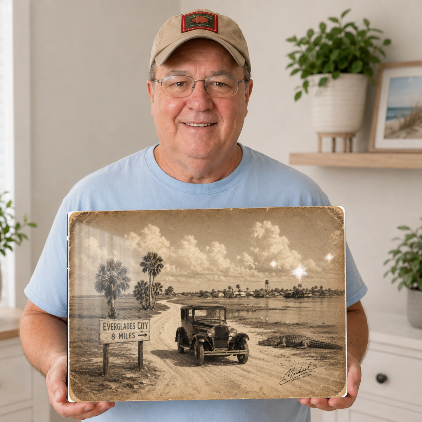 Everglades Highway – Vintage Old Florida Road Trip Metal Wall Art