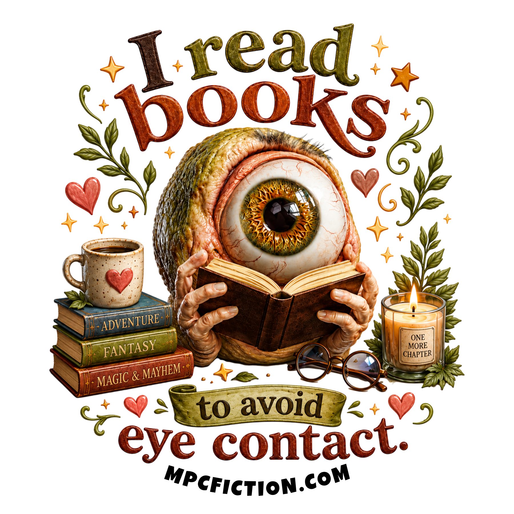 I Read Books to Avoid Eye Contact Funny Book Nerd Gift for Introverts