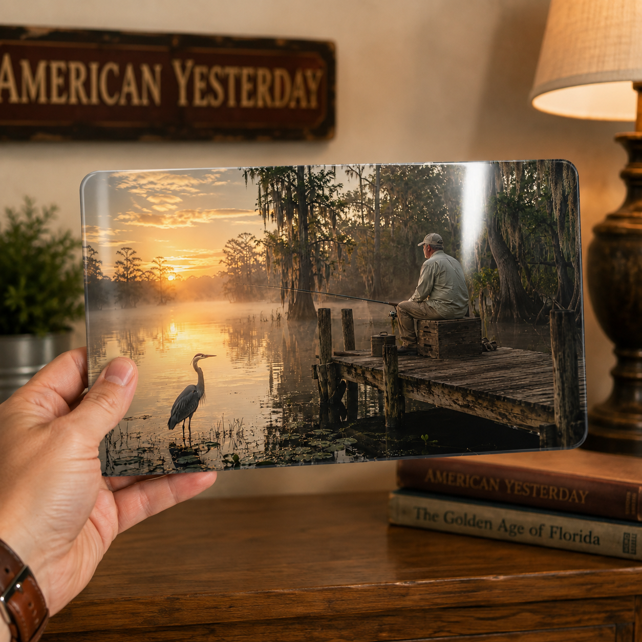 Stillwater Company – Fishing Metal Wall Art | Peaceful Lake Fishing Decor